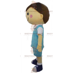 BIGGYMONKEY™ Mascot Costume School Boy Well Dressed With Blue