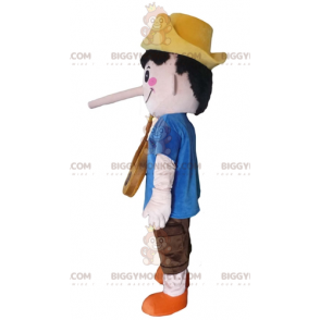Słynna postać z kreskówki Pinokio Kostium maskotki BIGGYMONKEY™ - Znani ludzie maskotki - BIGGYMONKEY_03909 - BiggyMonkey.com