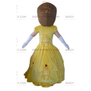 BIGGYMONKEY™ Mascot Costume Woman Princess In Yellow Dress –