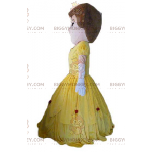 BIGGYMONKEY™ Μασκότ Κοστούμι Γυναικείας Πριγκίπισσας με κίτρινο