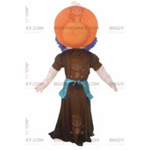 BIGGYMONKEY™ Maskottchenkostüm für Damen mit blauem Haarkleid