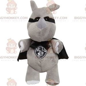 Costume de mascotte BIGGYMONKEY™ de lapin masqué avec une cape