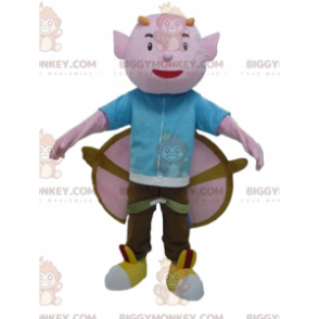 BIGGYMONKEY™ Μασκότ Κοστούμι Pink Imp με κέρατα και μεγάλα φτερά - Μη ταξινομημένες μασκότ - BIGGYMONKEY_03920 - BiggyMonkey.com
