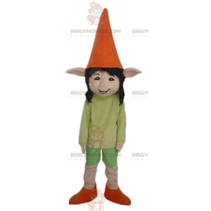 Very Smiling Pointy Eared Elf Pixie Mascot Costume BIGGYMONKEY™