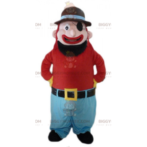 BIGGYMONKEY™ Mascot Costume of Smiling Bearded Man with Eye