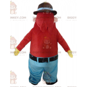 BIGGYMONKEY™ Mascot Costume of Smiling Bearded Man with Eye