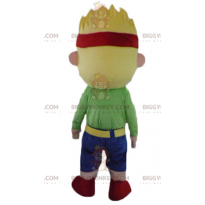 Disfraz de mascota Blonde Boy Man BIGGYMONKEY™ con gafas y