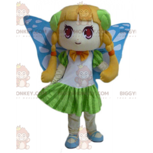 Kostým roztomilé dívky BIGGYMONKEY™ maskota s motýlími křídly –