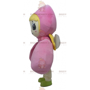 Traje de mascote BIGGYMONKEY™ Garota loira com pequenas asas –