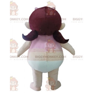 BIGGYMONKEY™ Mascot Costume Girl In Panties With Pink T-Shirt -