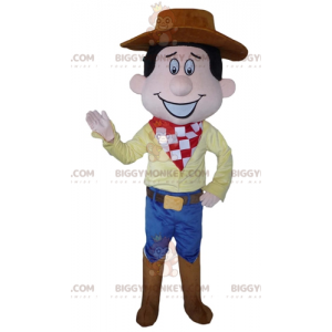 Cowboy BIGGYMONKEY™ Maskottchenkostüm im traditionellen Outfit