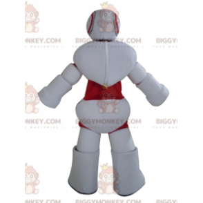 Kostým maskota obřího bílého a červeného robota BIGGYMONKEY™ - Lidští maskoti - BIGGYMONKEY_03938 - BiggyMonkey.com