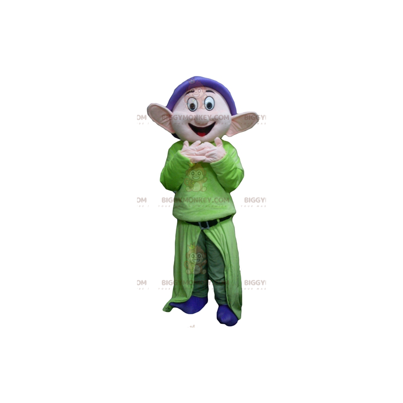 Snehvide Famous Dwarf Dopey Mascot Costume BIGGYMONKEY™ -