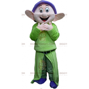 Snehvide Famous Dwarf Dopey Mascot Costume BIGGYMONKEY™ -