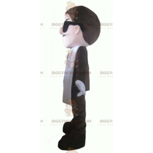 BIGGYMONKEY™ Mascot Costume Mustache Businessman Suit & Tie -