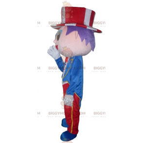 Showman BIGGYMONKEY™ maskottiasu puvun ja hatun kanssa -