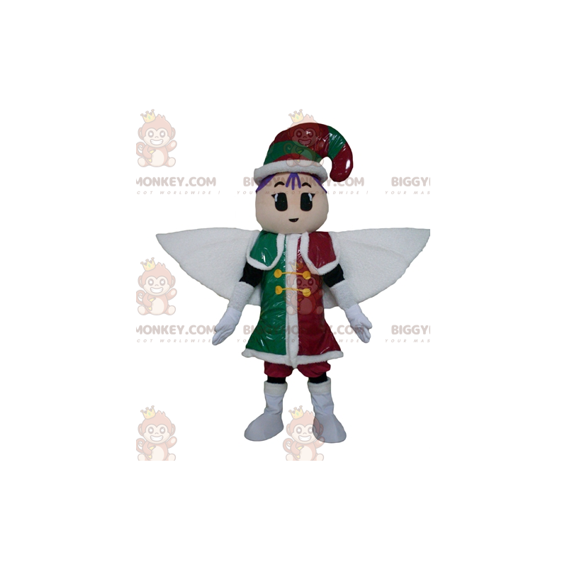 Στολή μασκότ BIGGYMONKEY Pixie Fairy σε κόκκινο πράσινο και λευκό στολή - Νεράιδες μασκότ - BIGGYMONKEY_03958 - BiggyMonkey.com