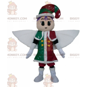 Στολή μασκότ BIGGYMONKEY Pixie Fairy σε κόκκινο πράσινο και λευκό στολή - Νεράιδες μασκότ - BIGGYMONKEY_03958 - BiggyMonkey.com