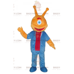 Costume da mascotte BIGGYMONKEY™ alieno con un occhio arancione