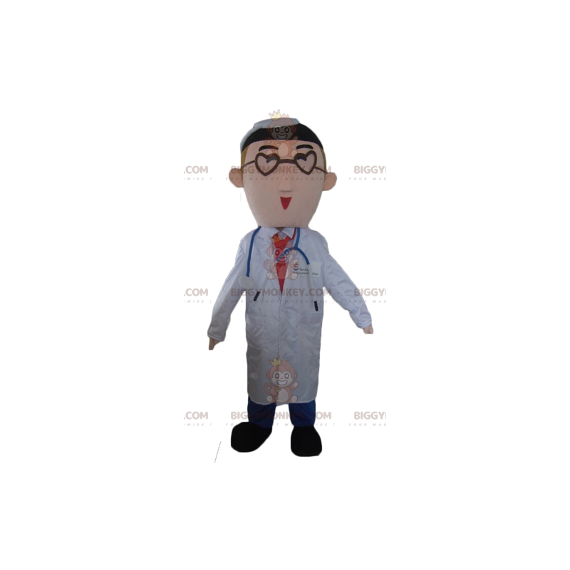 Kostium maskotka lekarza BIGGYMONKEY™ Lekarz w białym płaszczu Kostium maskotka lekarza BIGGYMONKEY™ Lekarz w białym płaszczu