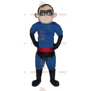 Στολή μασκότ Superhero BIGGYMONKEY™ Μπλε Μαύρο Κόκκινο - Μασκότ υπερήρωα - BIGGYMONKEY_03967 - BiggyMonkey.com
