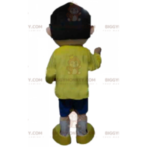 BIGGYMONKEY™ Maskottchenkostüm für Herren mit Brille und
