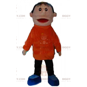 BIGGYMONKEY™-Maskottchenkostüm für Jungen im orangefarbenen und