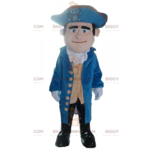 Vintage Soldier BIGGYMONKEY™ Mascot Costume in Blue and Yellow