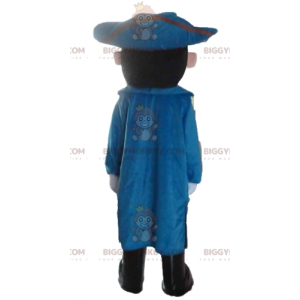 Vintage Soldat BIGGYMONKEY™ Maskottchen-Kostüm im blauen und