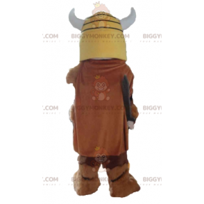 Στολή μασκότ Βίκινγκ BIGGYMONKEY™ Beast Skin με κίτρινο κράνος