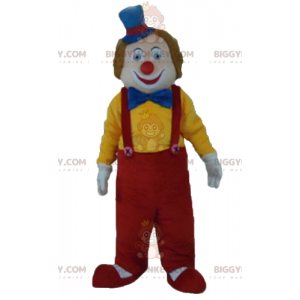 Costume de mascotte BIGGYMONKEY™ de clown multicolore souriant
