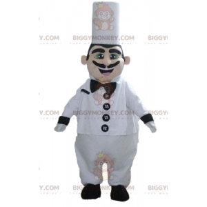 Chef BIGGYMONKEY™ Mascot Costume with Toque and Mustache -