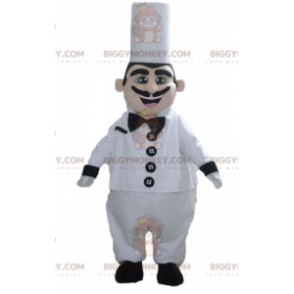 Costume da mascotte da chef BIGGYMONKEY™ con cappello e baffi -