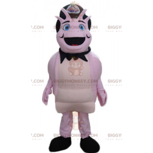 Pink Creature Crustacean BIGGYMONKEY™ Mascot Costume With Black