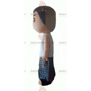 Little Kid BIGGYMONKEY™ maskottiasu ruudullisilla housuilla -
