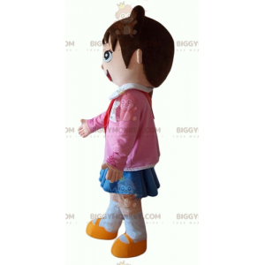 Costume de mascotte BIGGYMONKEY™ de petite fille d'écolière