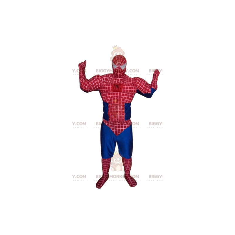 BIGGYMONKEY™ mascot costume of Spiderman the famous comic book