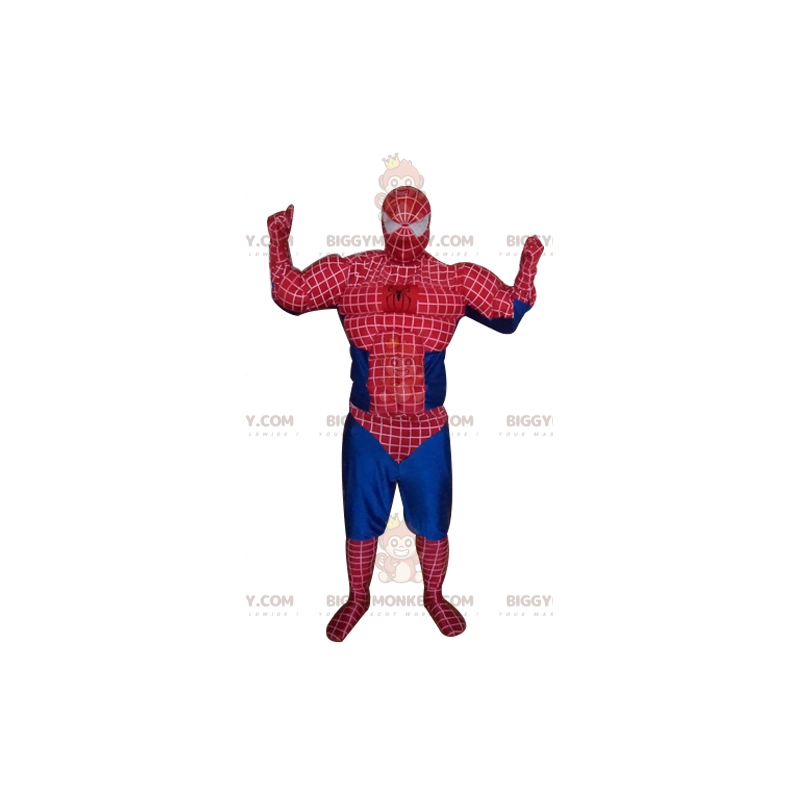 BIGGYMONKEY™ maskotdräkt av Spiderman, den berömda seriehjälten