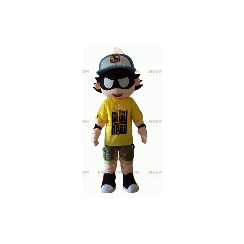 Costume de mascotte BIGGYMONKEY™ d'enfant de superhéros avec un Costume de mascotte BIGGYMONKEY™ d'enfant de superhéros avec un