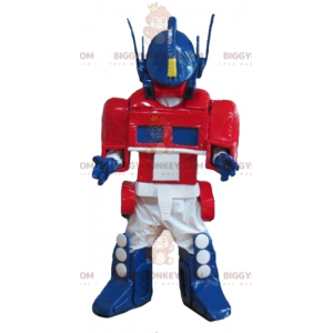 Kostým maskota Transformers Modrá Bílá Červený Robot