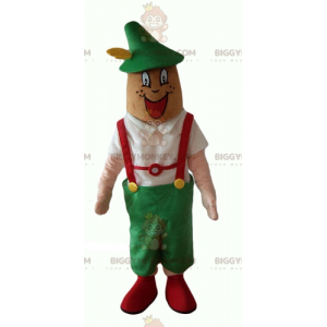 Kostým tyrolského maskota BIGGYMONKEY™ v tradičních rakouských