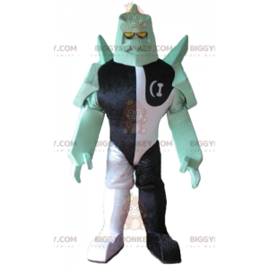 Black White Green Fantasy Character Robot BIGGYMONKEY™ Mascot
