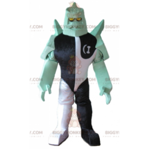 Black White Green Fantasy Character Robot BIGGYMONKEY™ Mascot