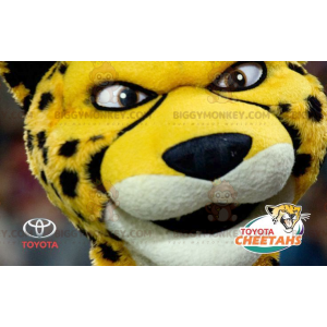 BIGGYMONKEY™ Sort og hvid Gul Tiger Cheetah maskotkostume - Tigermasker - BIGGYMONKEY_0507 - BiggyMonkey.com