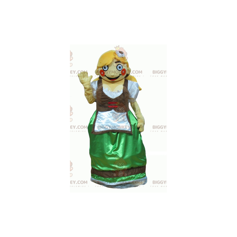 Tyrolsk BIGGYMONKEY™ maskotdräkt i traditionell klänning från Tyrolsk BIGGYMONKEY™ maskotdräkt i traditionell klänning från
