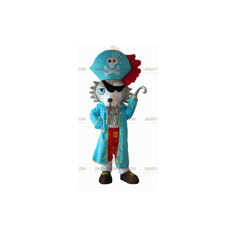 BIGGYMONKEY™ Costume da mascotte cane Husky vestito da pirata - BIGGYMONKEY™ Costume da mascotte cane Husky vestito da pirata -