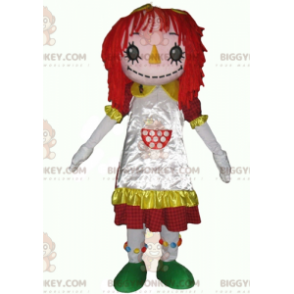 Red Haired Girl Scarecrow Doll BIGGYMONKEY™ Mascot Costume -