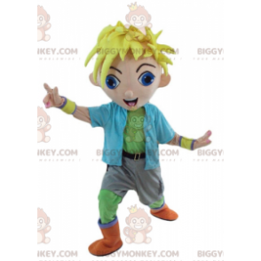 Traje de mascote BIGGYMONKEY™ adolescente menino loiro com