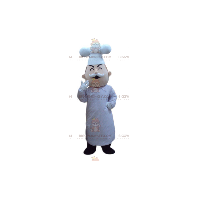 Chef BIGGYMONKEY™ Mascot Costume with Toque and Mustache -
