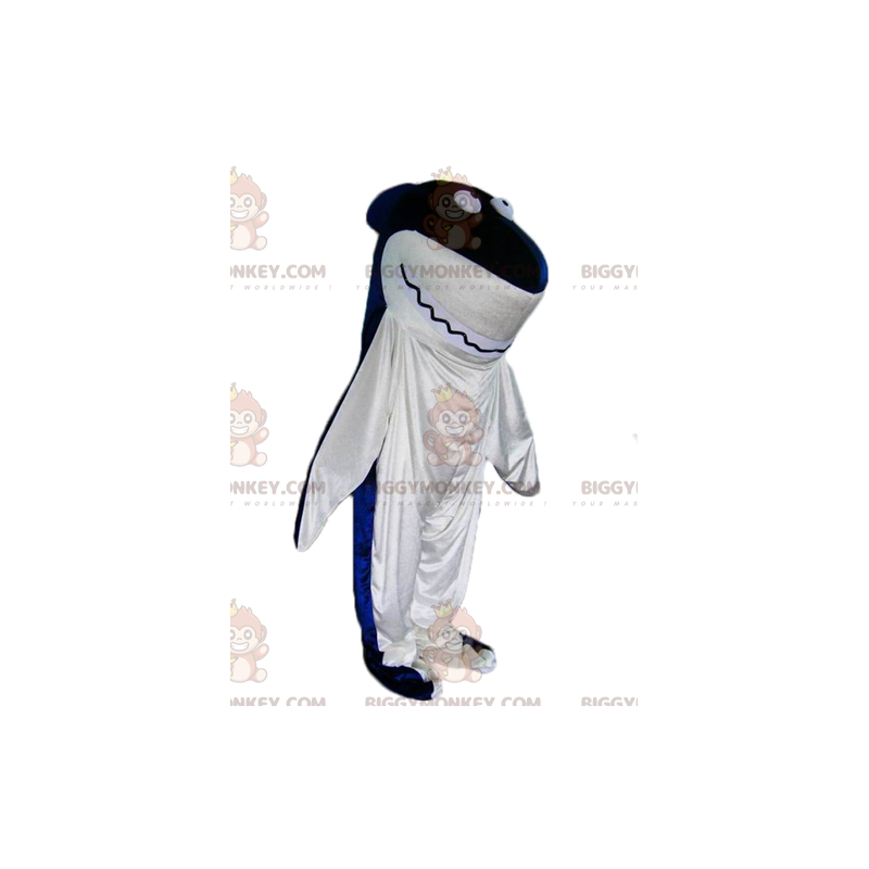 Costume da mascotte gigante squalo blu e bianco BIGGYMONKEY™ - Costume da mascotte gigante squalo blu e bianco BIGGYMONKEY™ -